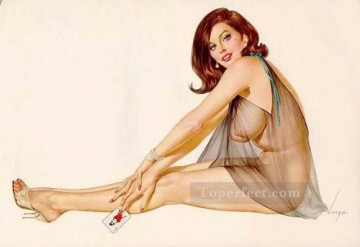 nd0455GD realistic from photo woman nude pin up Oil Paintings
